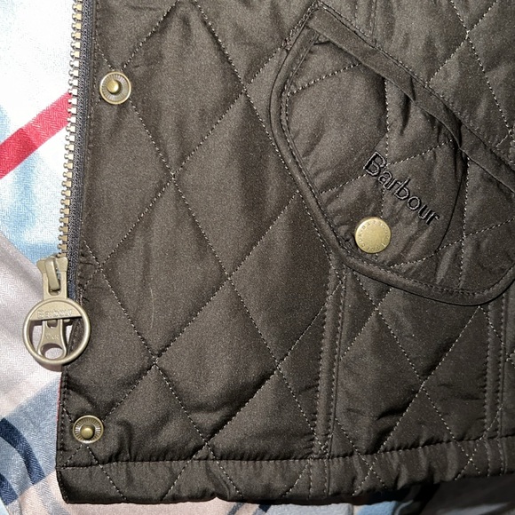 Barbour Millfire Brown Hooded Quilted Coat - Picture 4 of 6